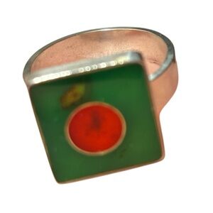 Mod Mustard Seed Resin Ring from Eliza Page Boutique Austin TX Size 5 Silver